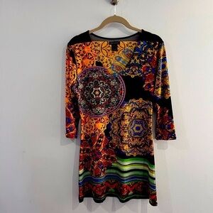 Eva Varro Medallion Pattern Dress Size medium